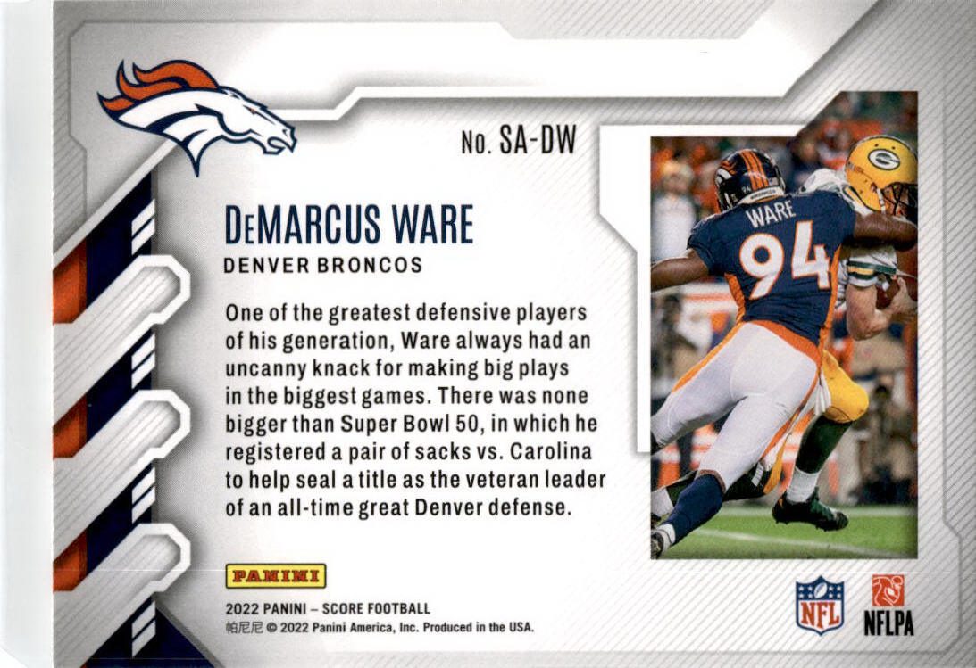 2022 Score Sack Attack #SA-DW DeMarcus Ware Denver Broncos