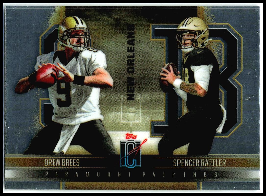 2024 Topps Signature Class Paramount Pairings #PP-3 Rattler / Brees Saints