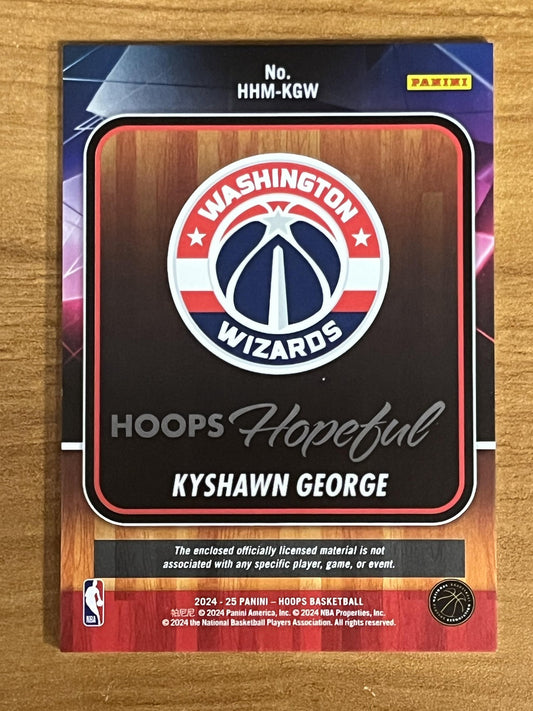 2024-25 Hoops Winter Hopeful Patch #HHH-KGW Kyshawn George Rookie Raptors