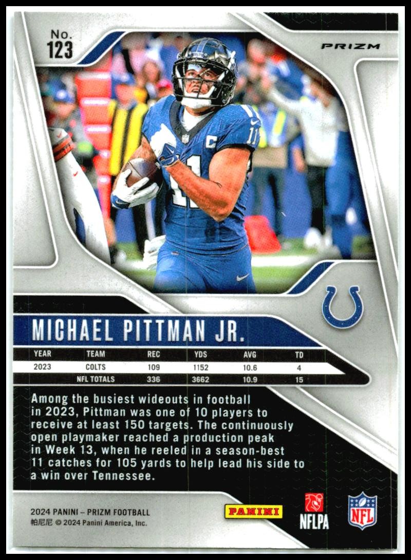 2024 Panini Prizm Silver #123 Michael Pittman Jr. Indianapolis Colts