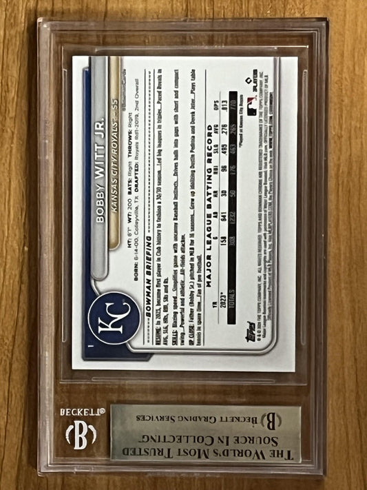 2024 Bowman Chrome Sapphire Edition Yellow #1 Bobby Witt Jr. Royals