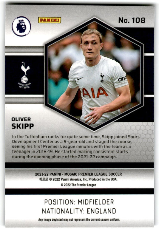 2022 Mosaic Oliver Skipp Rookie Tottenham Hotsupr #108