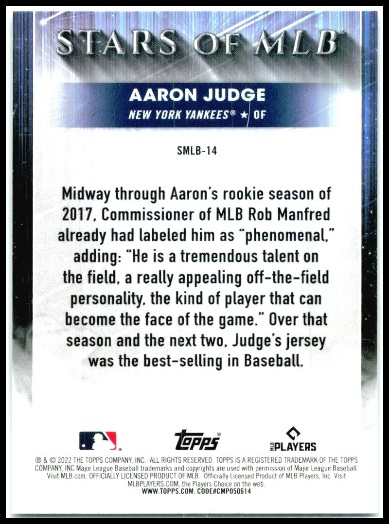 2022 Topps Stars of MLB #SMLB-14 Aaron Judge New York Yankees