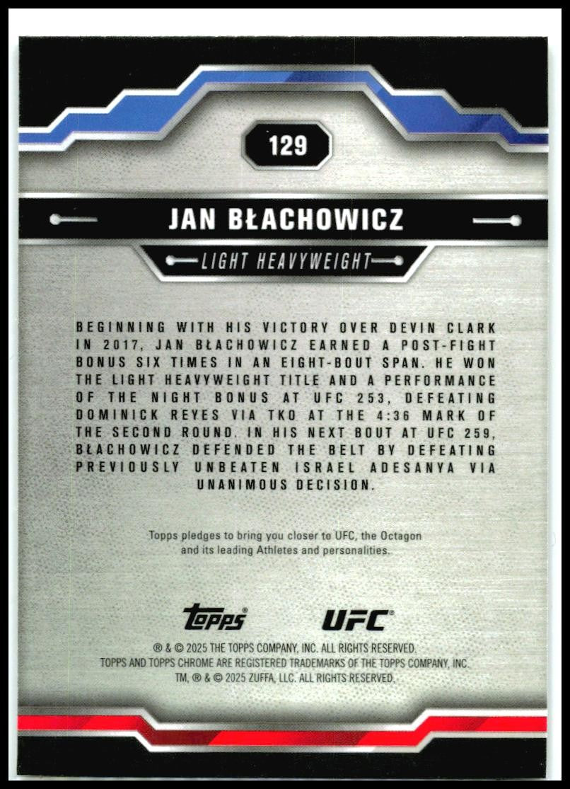 2025 Topps Chrome UFC #129 Jan Balchowicz