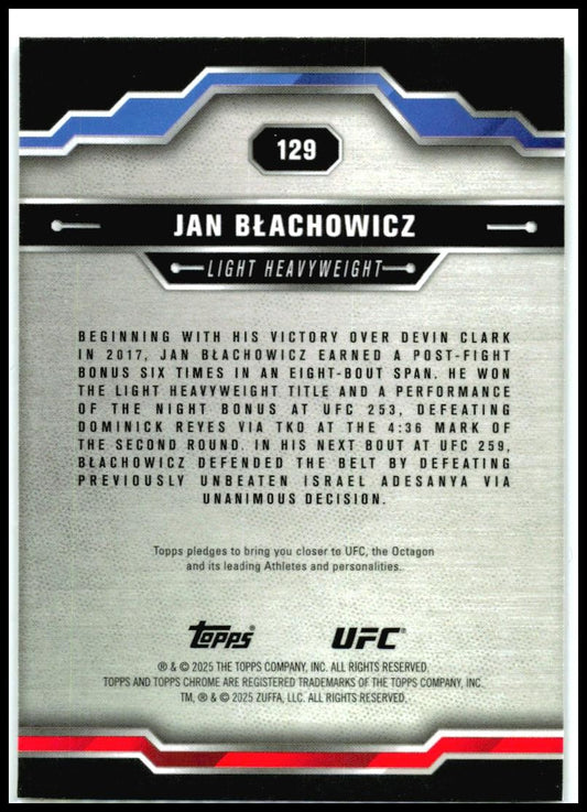 2025 Topps Chrome UFC #129 Jan Balchowicz