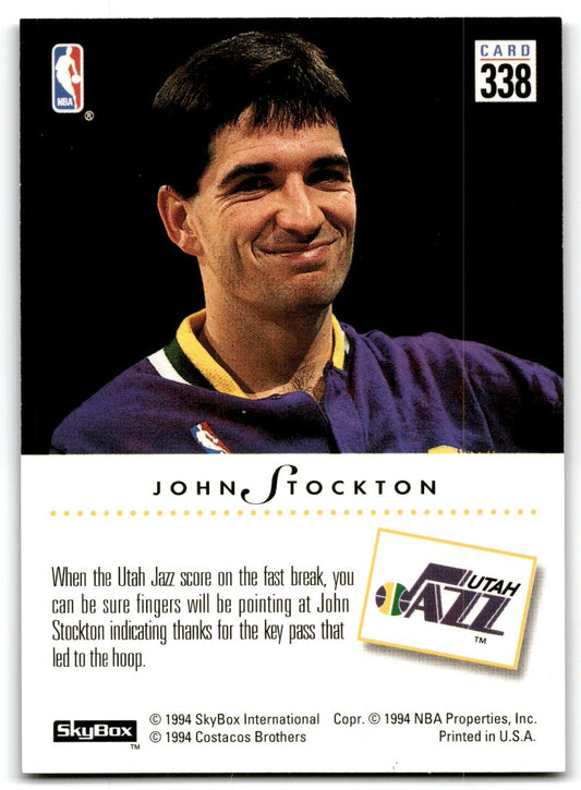 1993-94 Skybox Premium John Stockton Utah Jazz #338