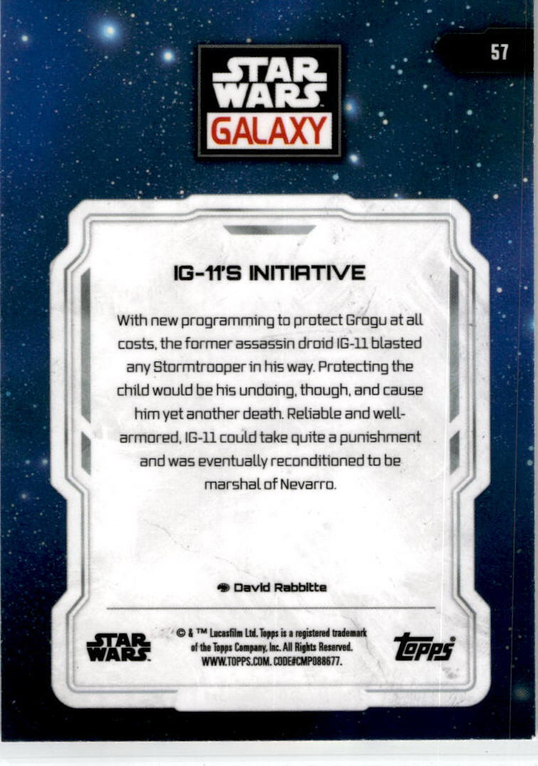 2024 Topps Star Wars Glaxay 57 IG-11's Intiative