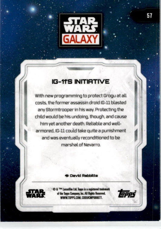 2024 Topps Star Wars Glaxay 57 IG-11's Intiative