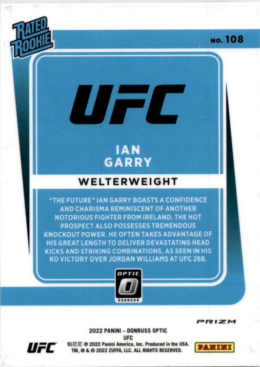 2022 Donruss Optic UFC Blue #108 Ian Garry