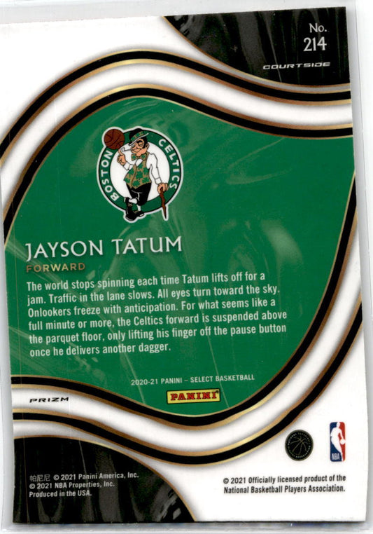 2020-21 Panini Select Red White Orange Flash #214 Jayson Tatum Boston Celtics