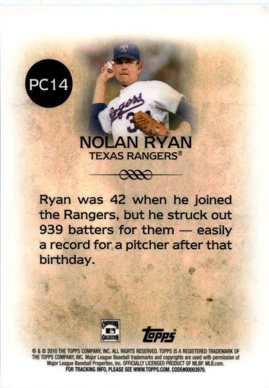 2010 Topps Legends Platinum Chrome #PC14 Nolan Ryan Texas Rangers
