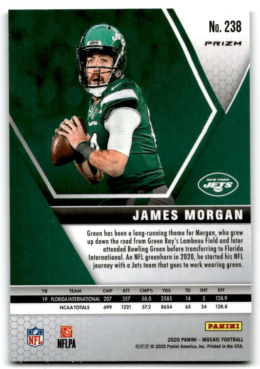 2020 Panini Mosaic Geen James Morgan Rookie New York Jets #238