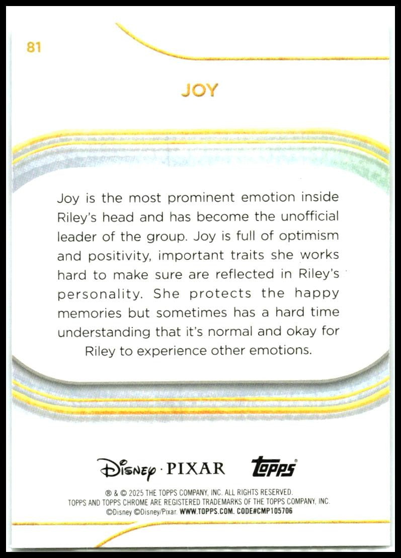 2025 Topps Chrome Disney #81 Joy