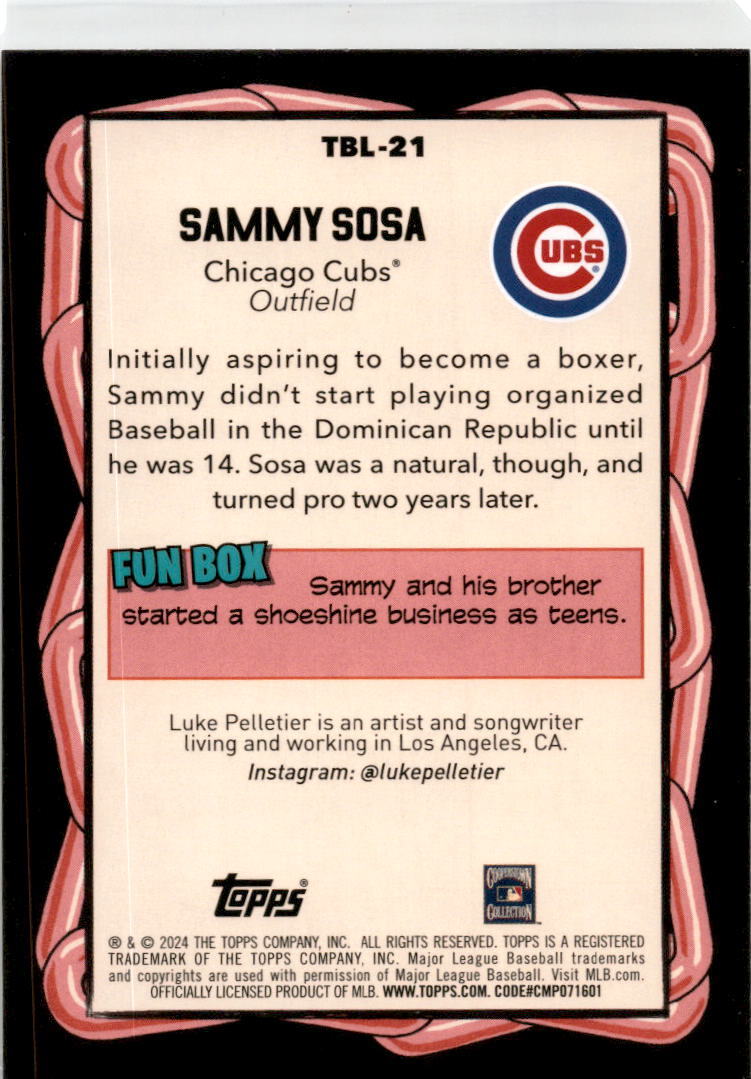 2024 Topps Big League Topps Big Leaguer #TBL-21 Sammy Sosa Cubs