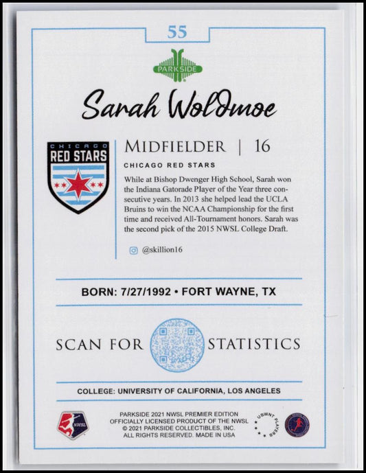 2021 Parkside NWSL Premier Edition #55 Sarah Woldmoe