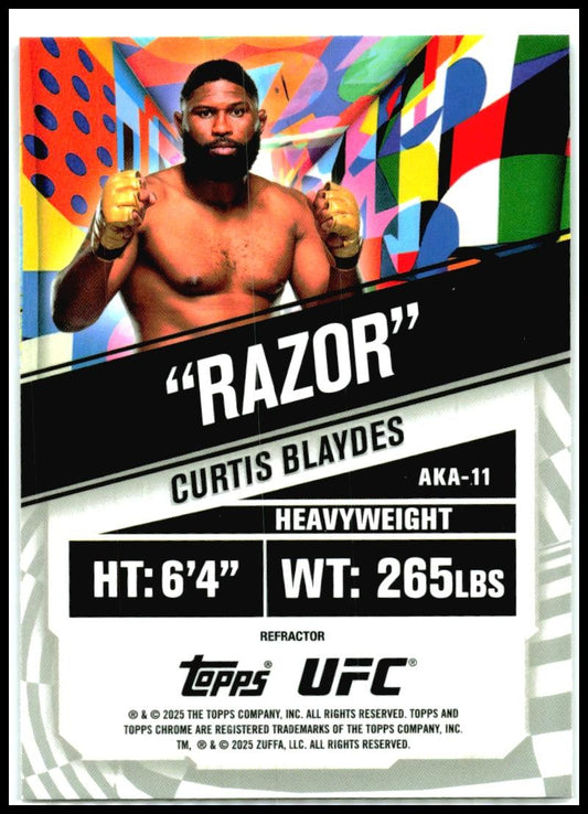 2025 Topps Chrome UFC AKA Razor #AKA-11 Curtis Blaydes