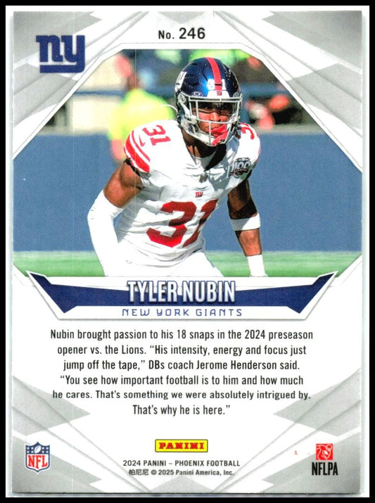 2024 Panini Phoenix Orange Parallel #246 Tyler Nubin Rookie Arizona Cardinals