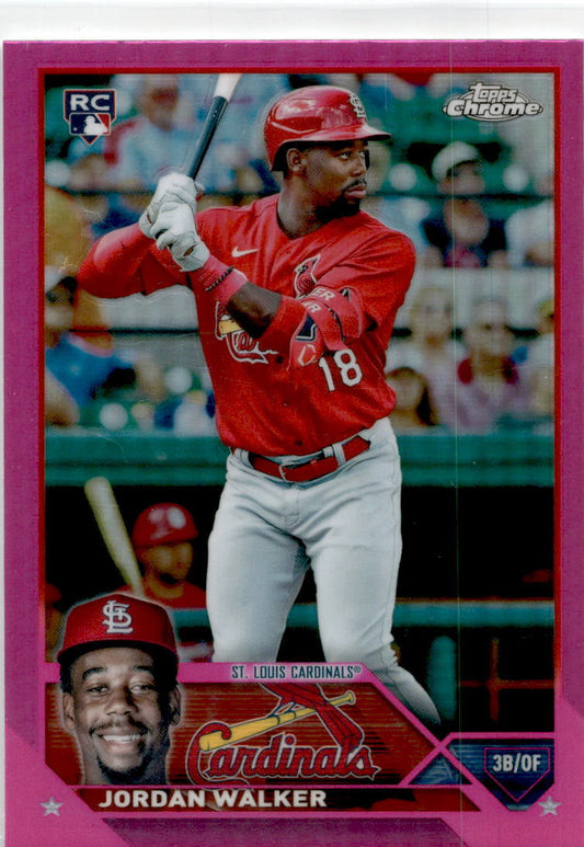 2023 Topps Chrome Pink Refractor #209 Jordan Walker St. Louis Cardinals