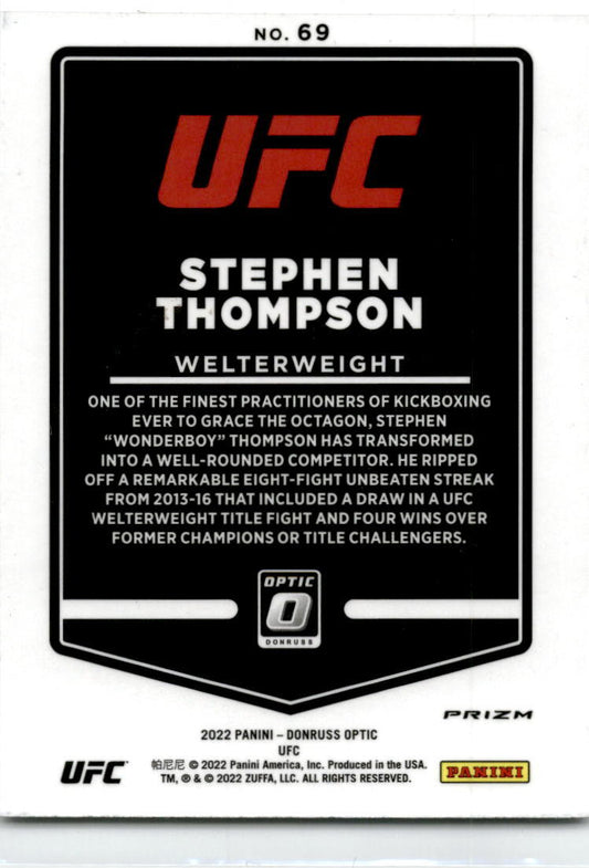 2022 Donruss Optic UFC Holo #69 Stephen Thompson