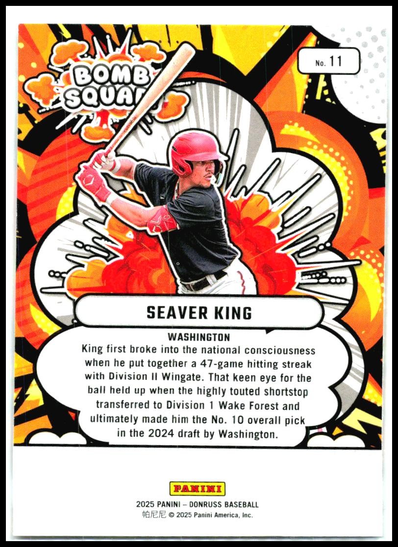 2025 Donruss Bomb Squad #11 Seaver King Washington Nationals