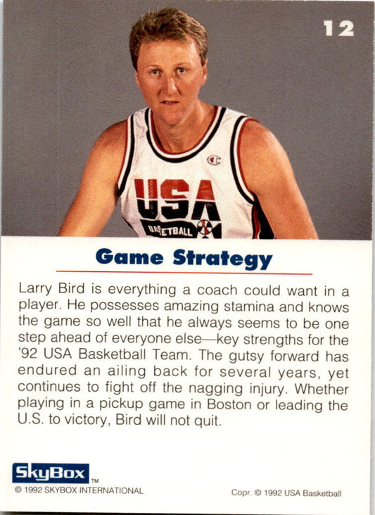 1992 SkyBox USA #12 Larry Bird USA