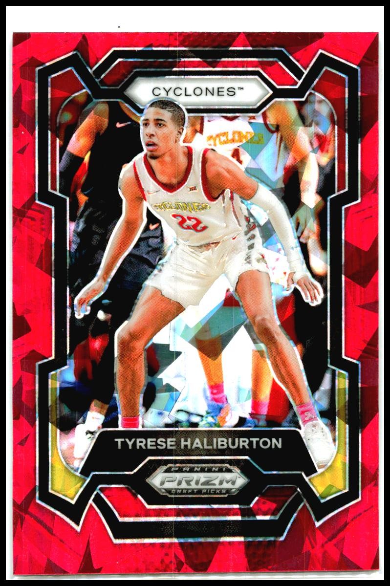 2024 Prizm Draft Picks Prizms Red Ice #65 Tyrese Haliburton Iowa State Cyclones