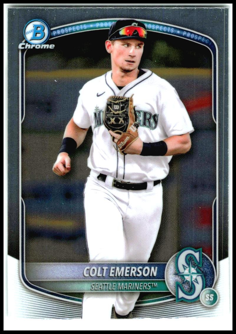 2025 Bowman Chrome Prospects #BCP-17 Colt Emerson Seattle Mariners