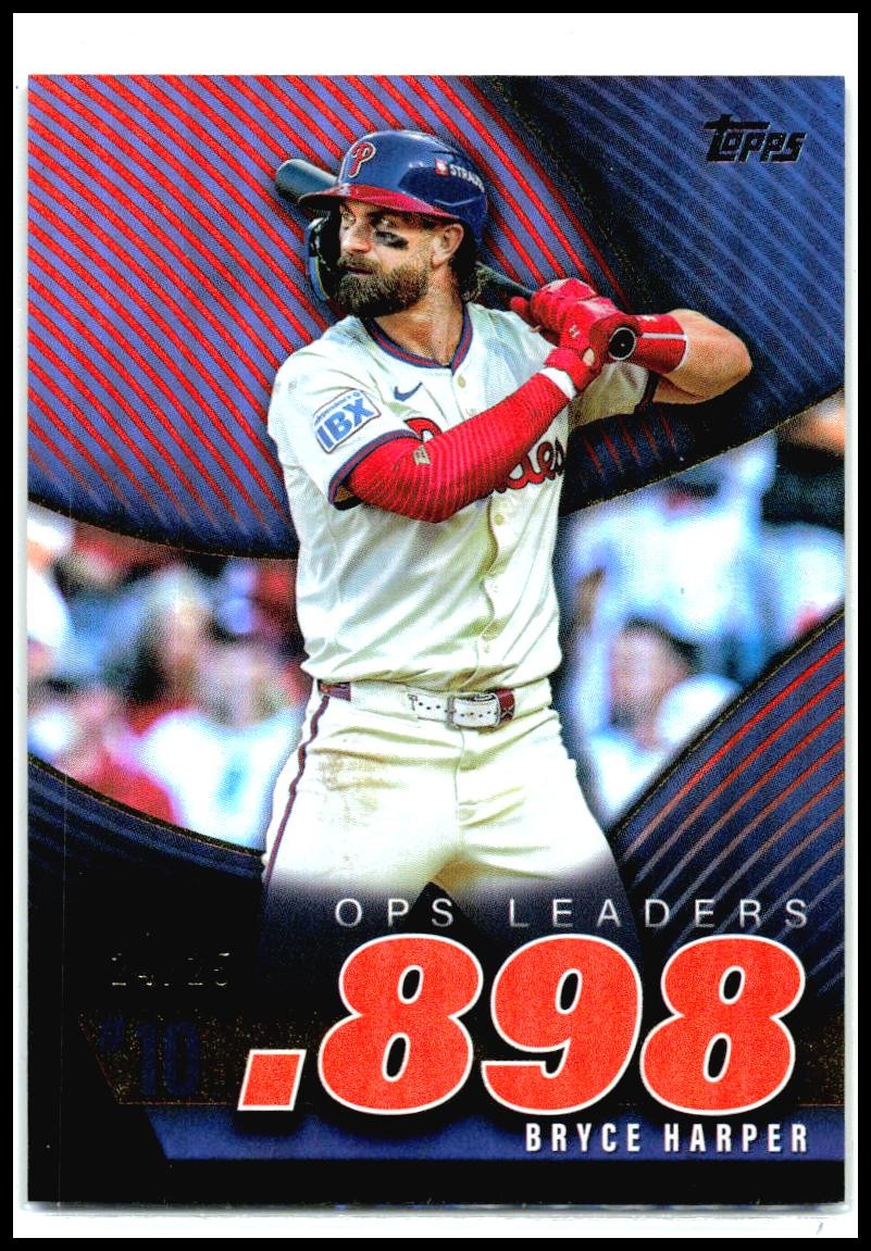 2025 Topps OPS Leaders Orange Foil #OPS-10 Bryce Harper Philadelphia