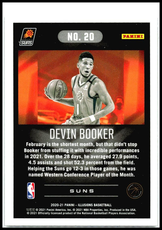 2020-21 illusions #20 Devin Booker Rookie Phoenix Suns