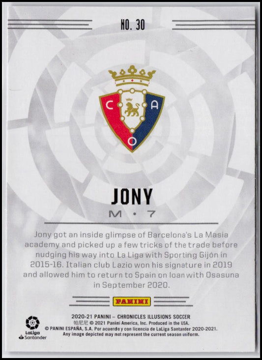 2020-21 Panini Chronicles - Illusions La Liga #30 Jony