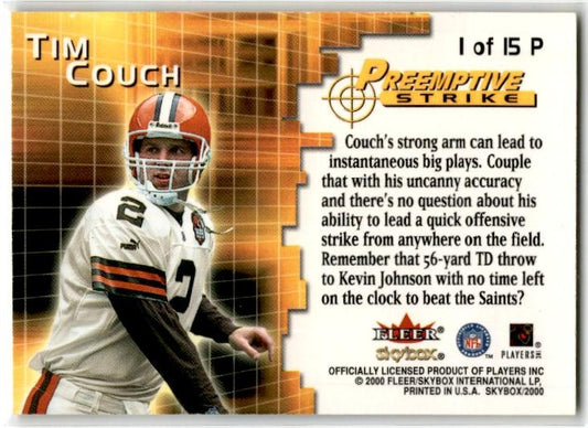 2000 SkyBox Preemptive Strike #1 P Tim Couch Cleveland Browns