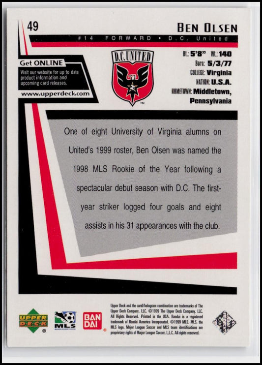 1999 Upper Deck MLS #49 Ben Olsen