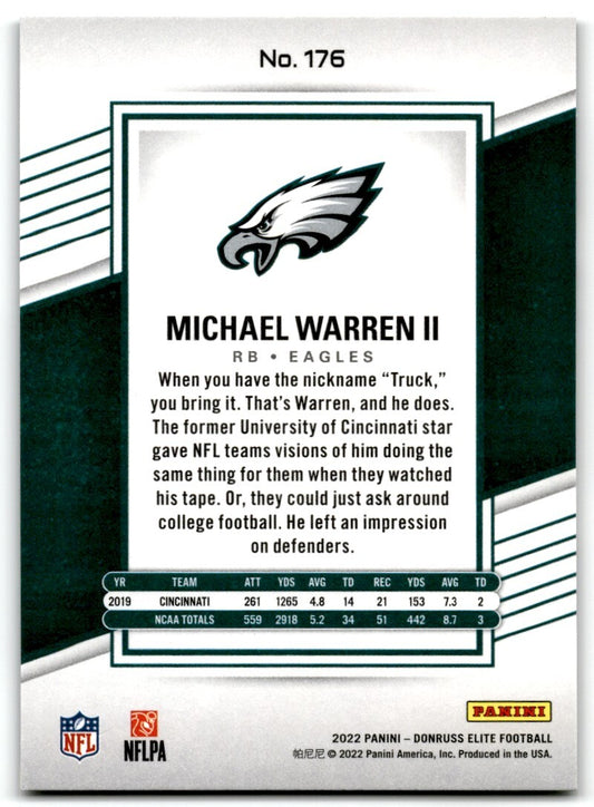 2018 Donruss Elite Michael Warren II Philadelphia Eagles #176