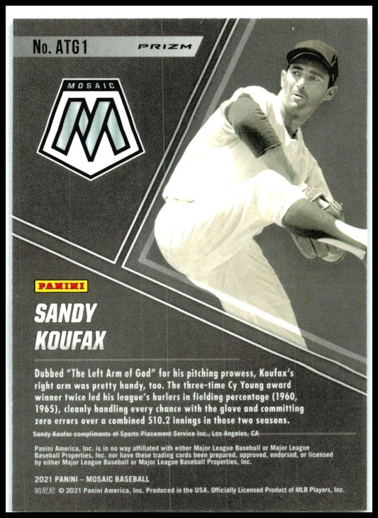 2021 Panini Mosaic All-Time Greats Mosaic #ATG1 Sandy Koufax Los Angeles Dodgers
