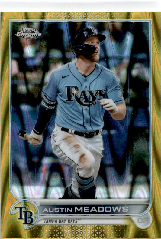 2022 Topps Gold Lava #152 Austin Meadows Tampa Bay Rays