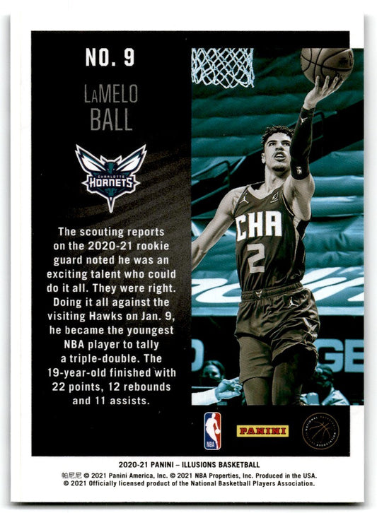 2020-21 Panini Illusions Season Highlights LaMelo Ball Charlotte Hornets #9