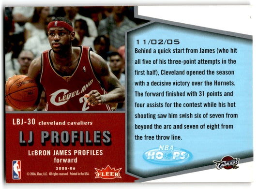 2006-07 Fleer LJ Profiles LeBron James Cleveland Cavaliers #32