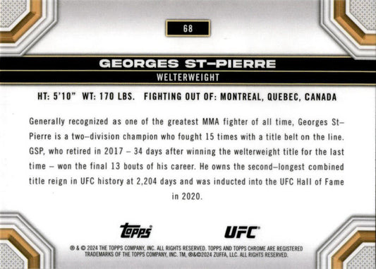 Topps Chrome Sepia #68 Georges ST-Pierre