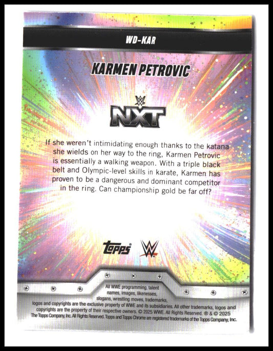 Karmen Petrovic #WD-KAR 2025 Topps Chrome WWE Women's Division