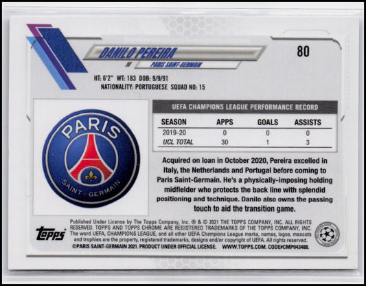 2020-21 Topps Chrome UEFA Champions League #80 Danilo Pereira