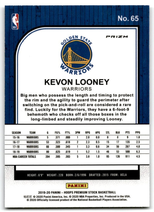 2019-20 Box Set Pulsar Prizm Kevon Looney Golden State Warriors #65