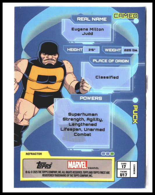 Puck #17 2025 Topps Finest X-Men '97 Refractor
