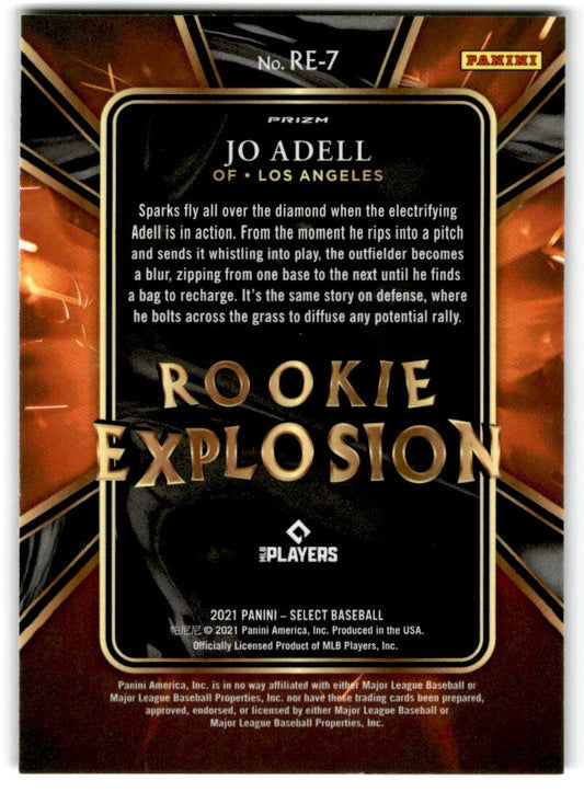 2021 Panini Select Rookie Explosion Jo Adell Los Angeles Angels #RE-7