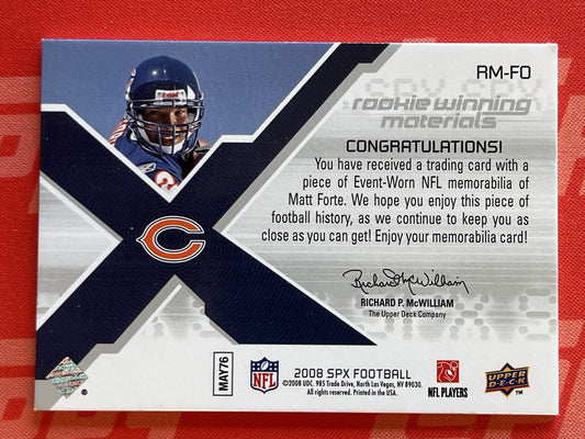 2008 SPx Rookie Winning Materials /175 ##rmfd matt forte Bears