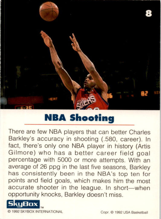 1992 SkyBox USA #8 Charles Barkley USA