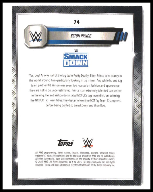 Elton Prince #74 2025 Topps Chrome WWE