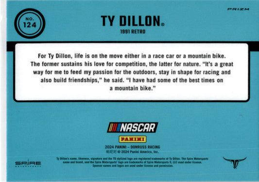2024 Donruss Optic Racing Blue Velocity #124 Ty Dillon