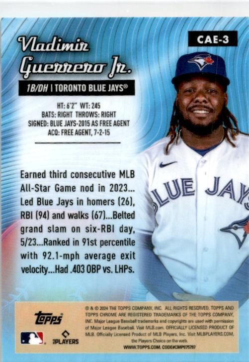2024 Topps Chrome Chrome All-Etch #CAE-3 Vladimir Guerrero Jr. Toronto Blue Jays