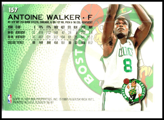 1996-97 Fleer #157 Antoine Walker Rookie Boston Celtics