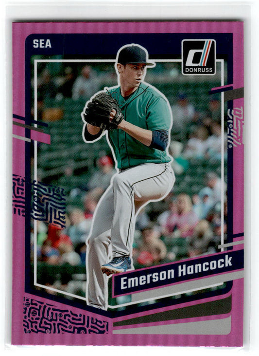 2023 Donruss Holo Pink #144 Emerson Hancock Seattle Mariners